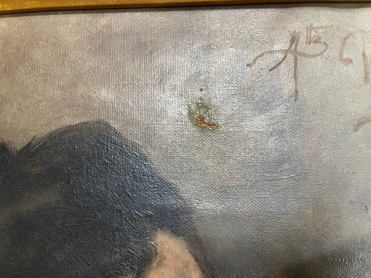 Ritratto di Gentildonna – Dipinto a Olio su Tela di Alberto Pasini (1826–1899), Fine '800