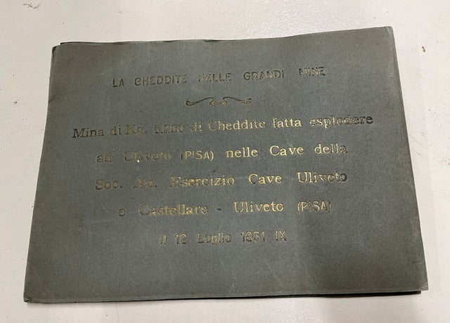 1931 Vintage Photo Album - Cheddite Mine Explosion at Uliveto Quarries (Pisa)