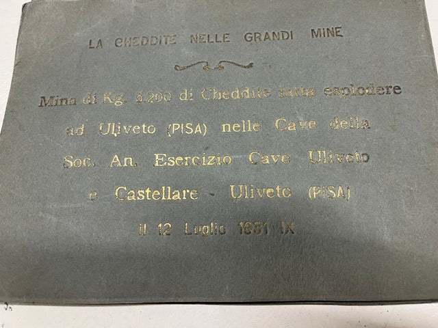 1931 Vintage Photo Album - Cheddite Mine Explosion at Uliveto Quarries (Pisa)